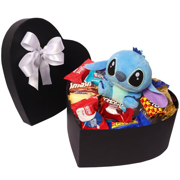 Coração de Bombom e Stitch