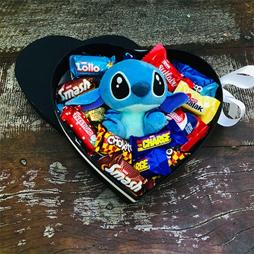 Coração de Bombom e Stitch