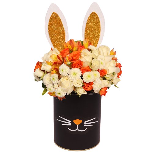 Bunny Flowers Dourado