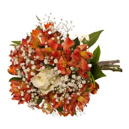 Imagem de Buquê Império com Astromélias Laranjas
