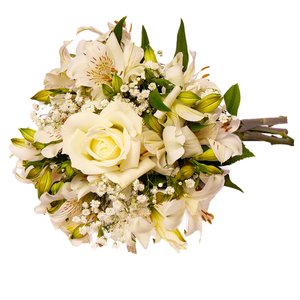 Imagem de Buquê Império com Astromélias Brancas