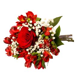 Imagem de Buquê Império com Astromélias Vermelhas