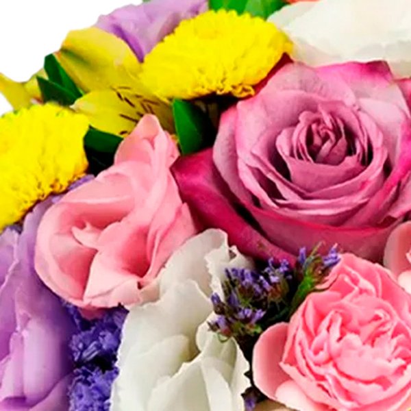 Delicado Mix de Flores no Box Aniversário