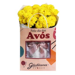 Imagem de Margaridinha Plantada Amarela Presente para Avós