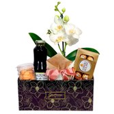 Cesta Exclusiva com Orquídea e Ferrero