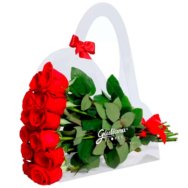 Crystal Bag de Rosas Vermelhas