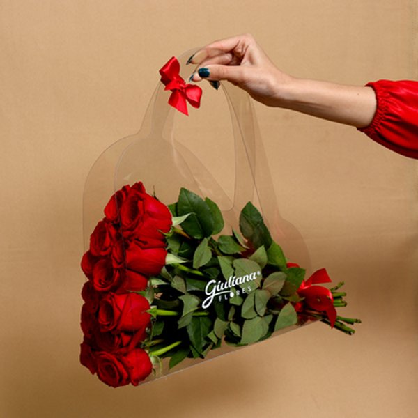 Crystal Bag de Rosas Vermelhas