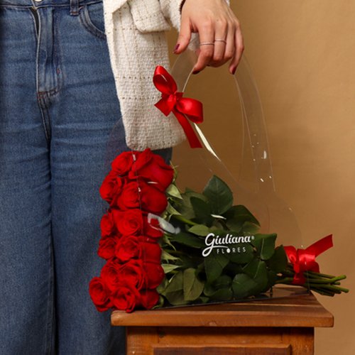 Crystal Bag de Rosas Vermelhas