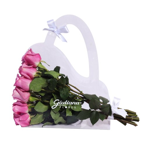 Crystal Bag de Rosas Lilás