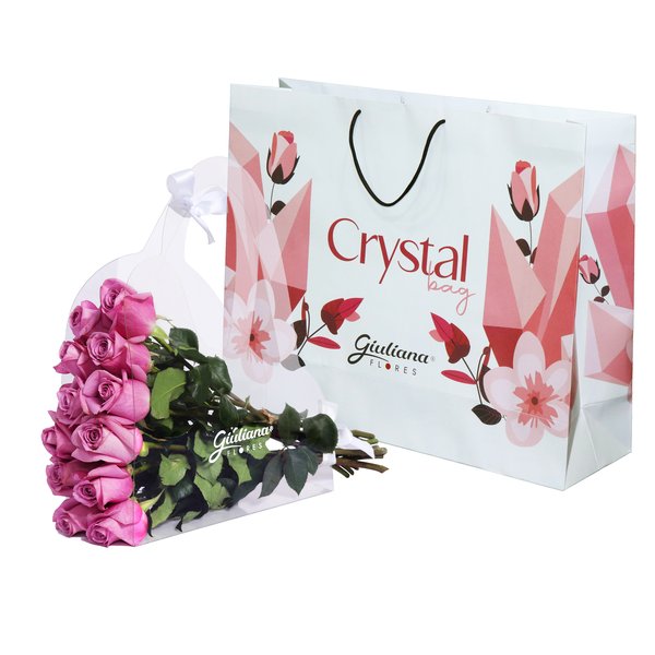 Crystal Bag de Rosas Lilás