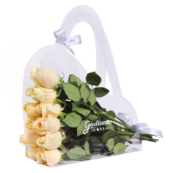 Crystal Bag de Rosas Champanhe