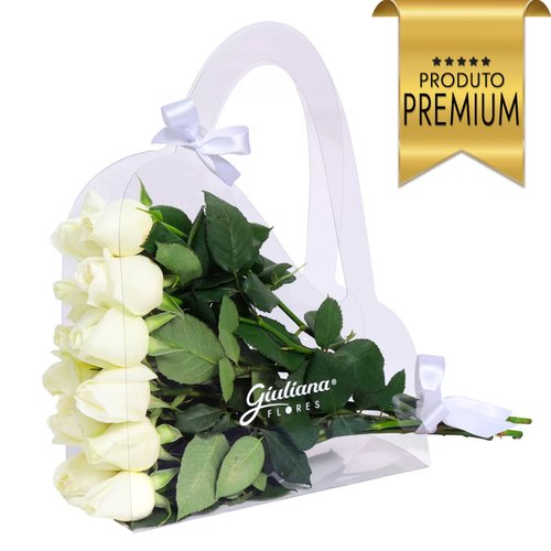 Crystal Bag de Rosas Brancas