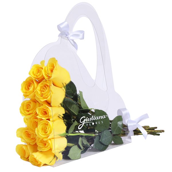 Crystal Bag de Rosas Amarelas