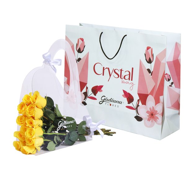 Crystal Bag de Rosas Amarelas