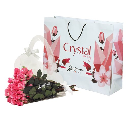 Crystal Bag de Mini Spray Cor de Rosa