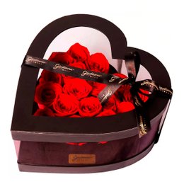 Imagem de Coração de Rosas Colombianas Glam