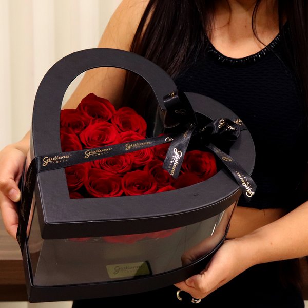 Coração de Rosas Colombianas Glam