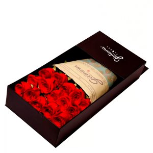 Imagem de Caixa Surpresa com Rosas Colombianas Glam