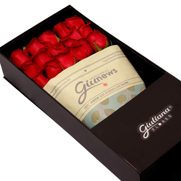 Caixa Surpresa com Rosas Colombianas Glam