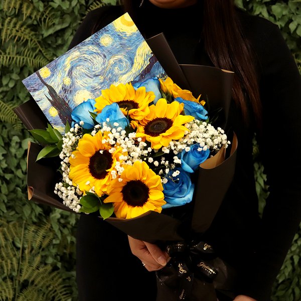 Buquê de Girassol Noite Estrelada Van Gogh