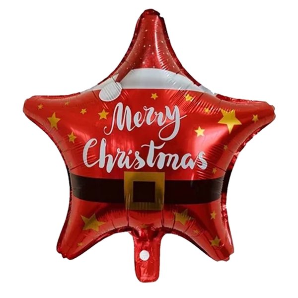 Balão Estrela Marry Christmas 45x45cm