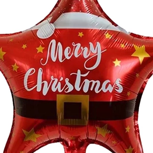 Balão Estrela Marry Christmas 45x45cm