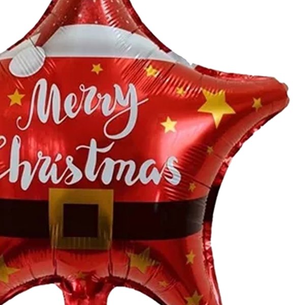 Balão Estrela Marry Christmas 45x45cm