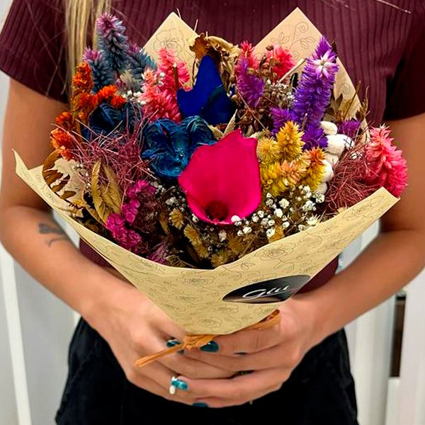 Buquê Criativo de Flores Secas Sortidas