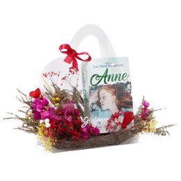 Imagem de Crystal Bag de Flores Secas e Livros Anne