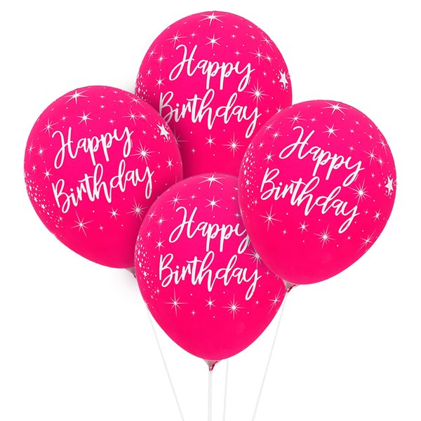 Buquê de Balões Happy Birthday Marsala