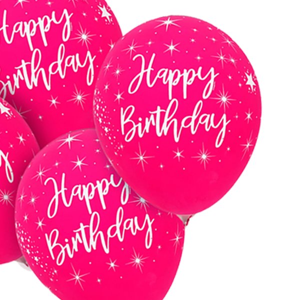 Buquê de Balões Happy Birthday Marsala