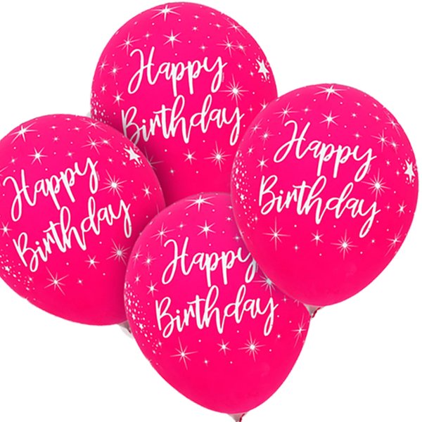 Buquê de Balões Happy Birthday Marsala