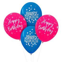 Imagem de Buquê de Balões Happy Birthday Mesclado