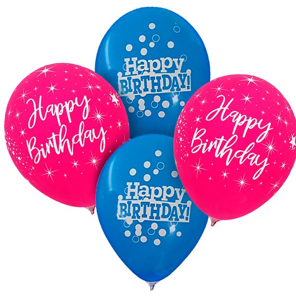 Buquê de Balões Happy Birthday Mesclado