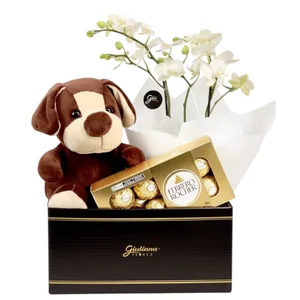 Imagem de Cesta Flowers e Dog