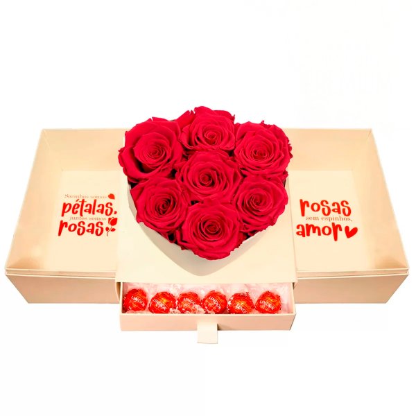 Surpresa de Rosas Encantadas Vermelhas Glam