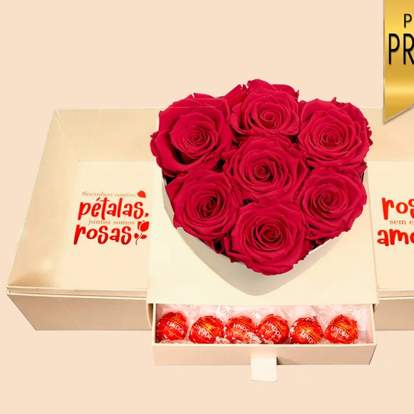 Surpresa de Rosas Encantadas Vermelhas Glam
