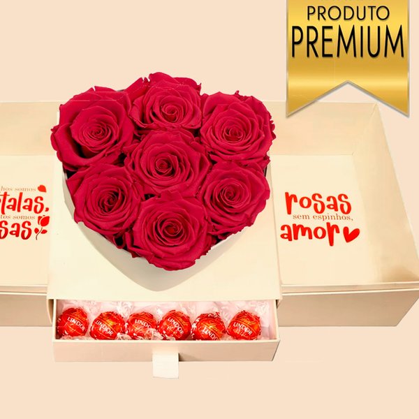 Surpresa de Rosas Encantadas Vermelhas Glam