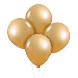 Imagem de Buquê com 4 Balões Dourados
