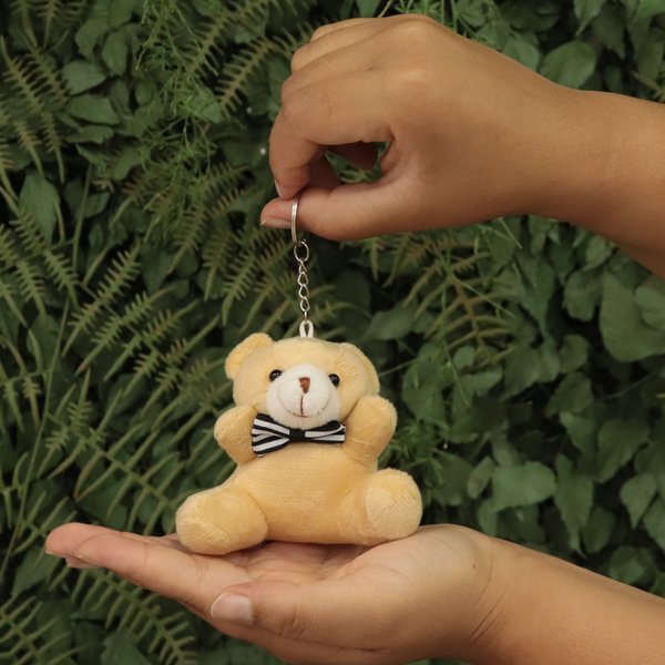 Mini Rosa Encantada Azul e Urso Chaveirinho