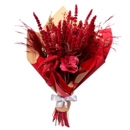 Imagem de Buquê Campo de Flores Secas Vermelho