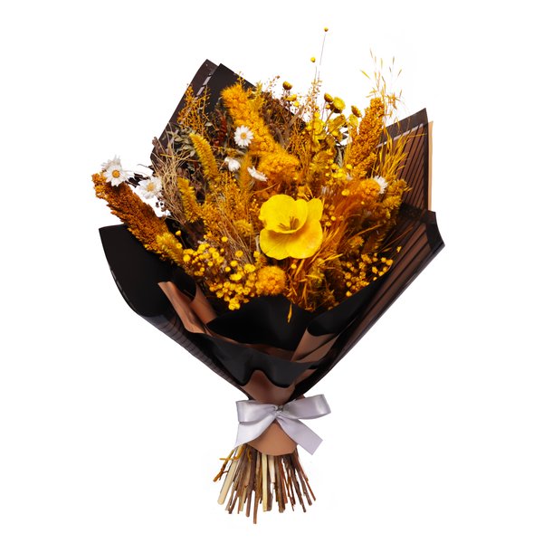 Buquê Campo de Flores Secas Amarelo