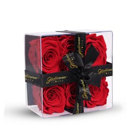 Imagem de Box Crystal com Rosas Encantadas Vermelhas