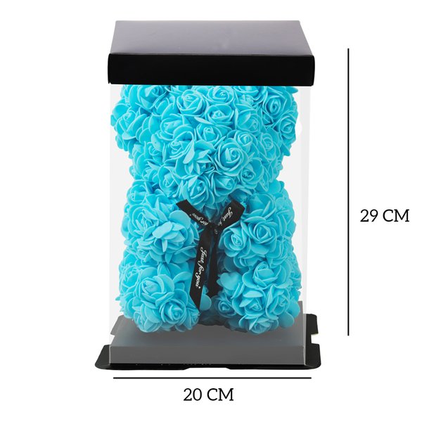 Urso Teddy Flowers Azul
