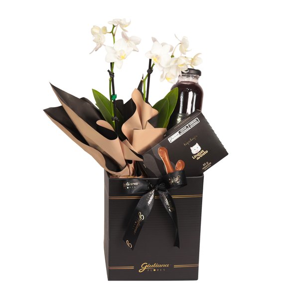 Box Sublime com orquídea e Delícias