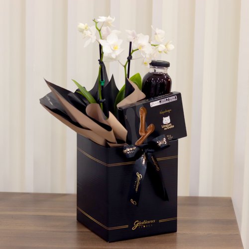 Box Sublime com orquídea e Delícias