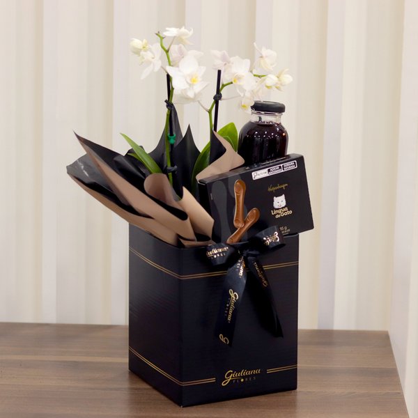 Box Sublime com orquídea e Delícias