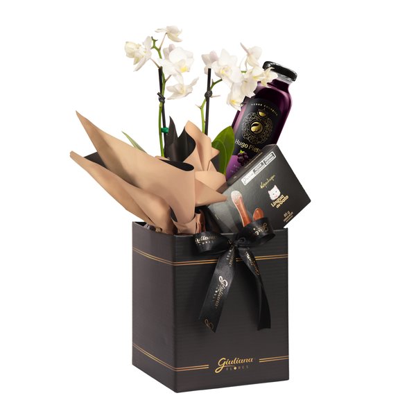 Box Sublime com orquídea e Delícias