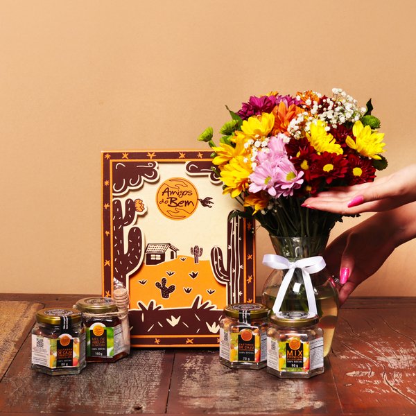 Kit Amigos do Bem e Delicado Mix de Flores Silvestre