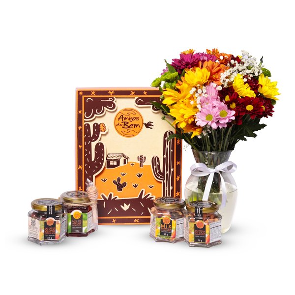 Kit Amigos do Bem e Delicado Mix de Flores Silvestre